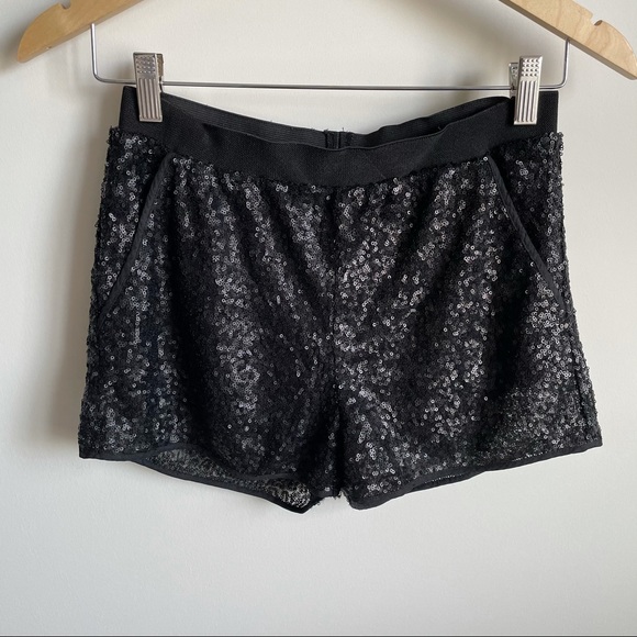 Black Sequin shorts Size small - Picture 2 of 3